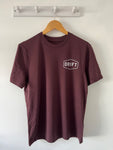 Drift Red Brown Organic Logo Tee