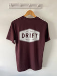 Drift Red Brown Organic Logo Tee