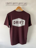 Drift Red Brown Organic Logo Tee