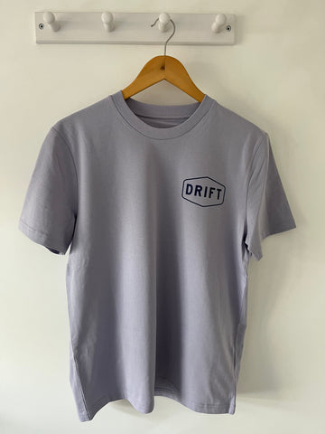 Drift Lavender Organic Logo Tee Denim Print