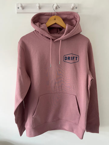 Drift Dark Pink Heavyweight Hoody in Organic Cotton
