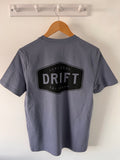 Drift Blue Grey Organic Logo Tee