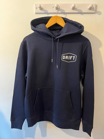 Drift French Navy Organic Heavyweight Hoody in Organic Cotton