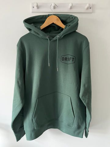 Drift Green Bay Organic Heavyweight Hoody in Organic Cotton