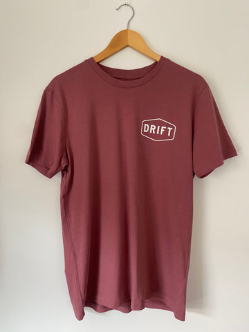 Drift Dark Rose Organic Logo Tee