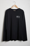 Drift Long Sleeve Organic Tee in Black
