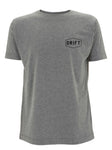 Drift Organic Mid Heather Grey Logo Tee